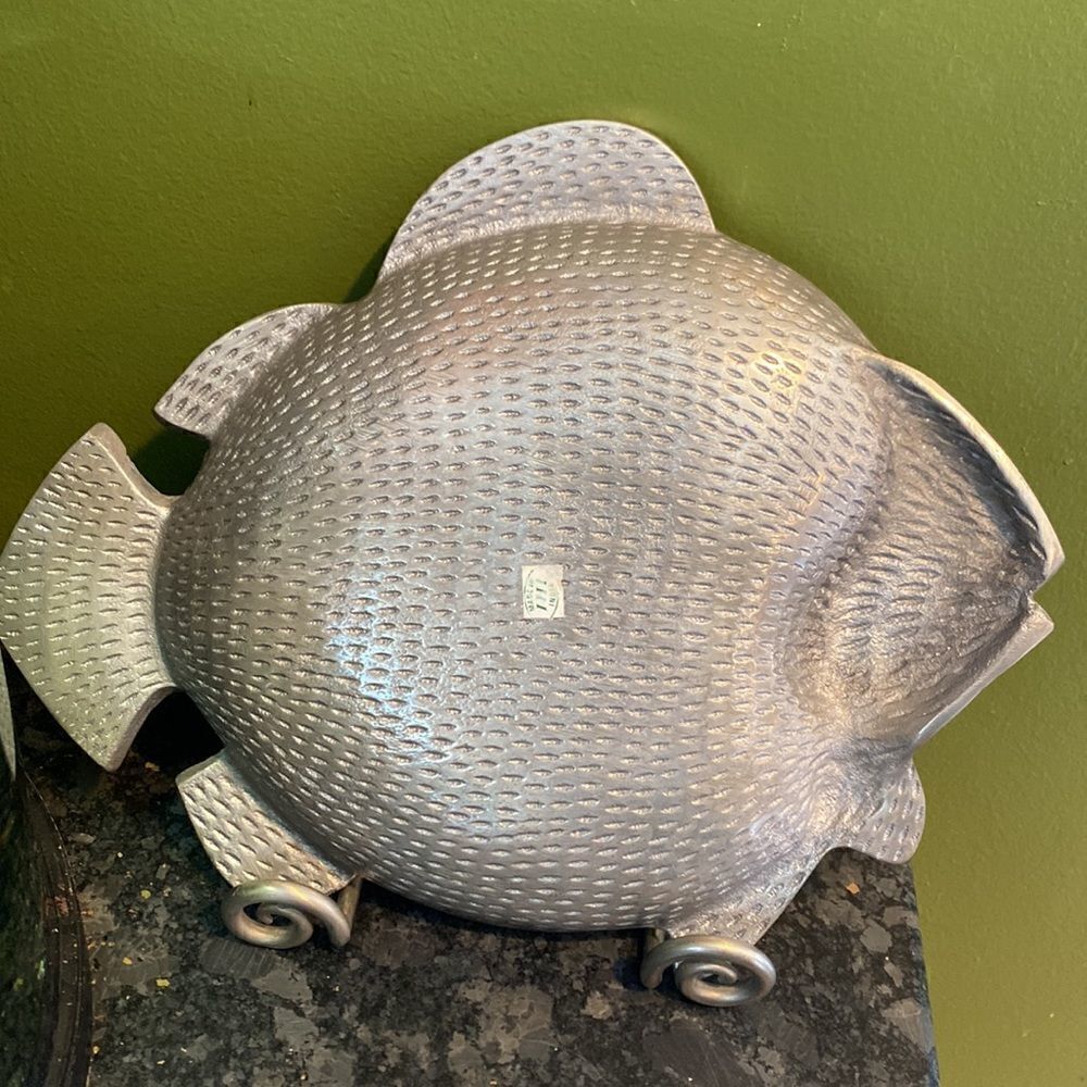 Pewter Fish Platter Wall Hanging - Picture 2 of 3